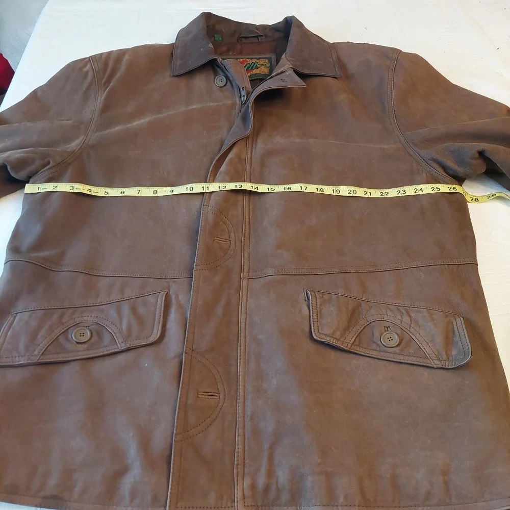 G III Vintage 90s Brown Suede Leather Bomber Jacket Heavyweight Lined Size XL